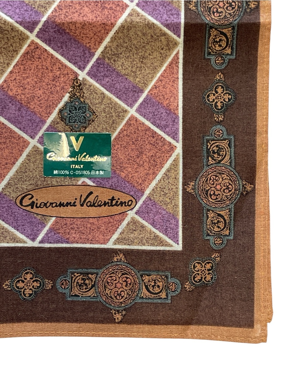 Giovanni Valentino Italy Vintage Cotton Handkerchief - Picture 7 of 9